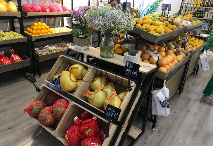 Supermarket fruit and vegetable rack detachable multi-layer fruit store shelf fruit and vegetable fresh display display rack new product 09