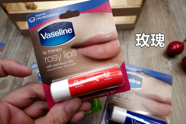 Vaseline caseline sửa chữa son dưỡng Hoa hồng ca cao gốc lô hội 4,8g dưỡng môi - Son môi