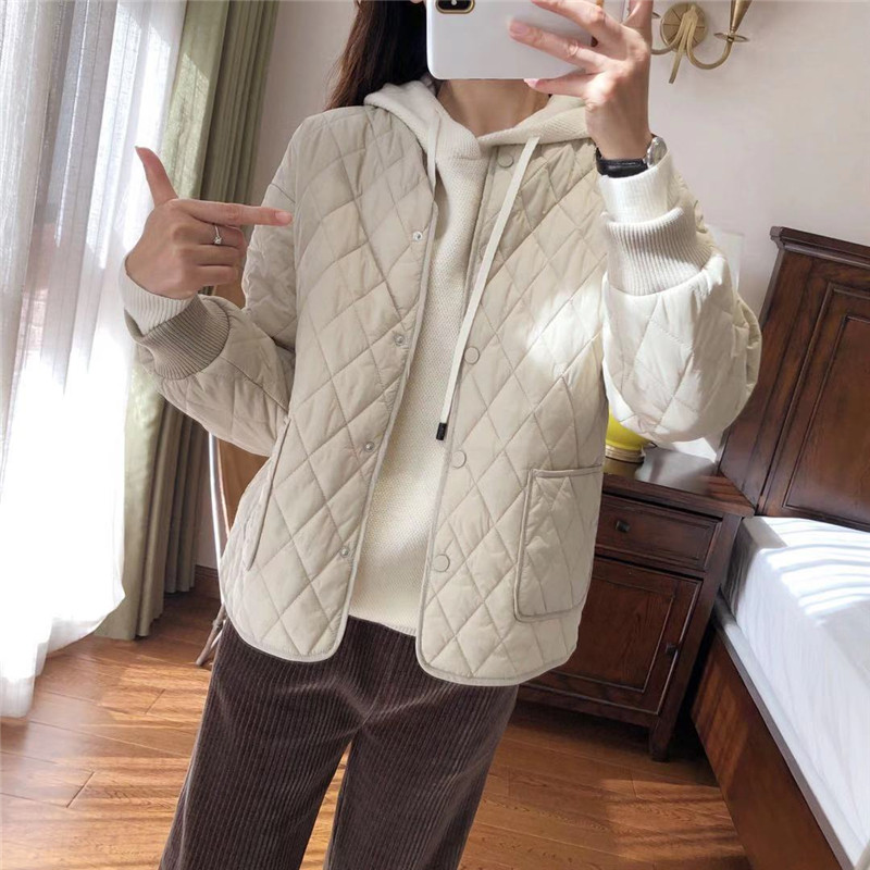 Lightly warm and dry - colored Li - shaped cotton clothing girls short coat 2021 new style in autumn and winter
