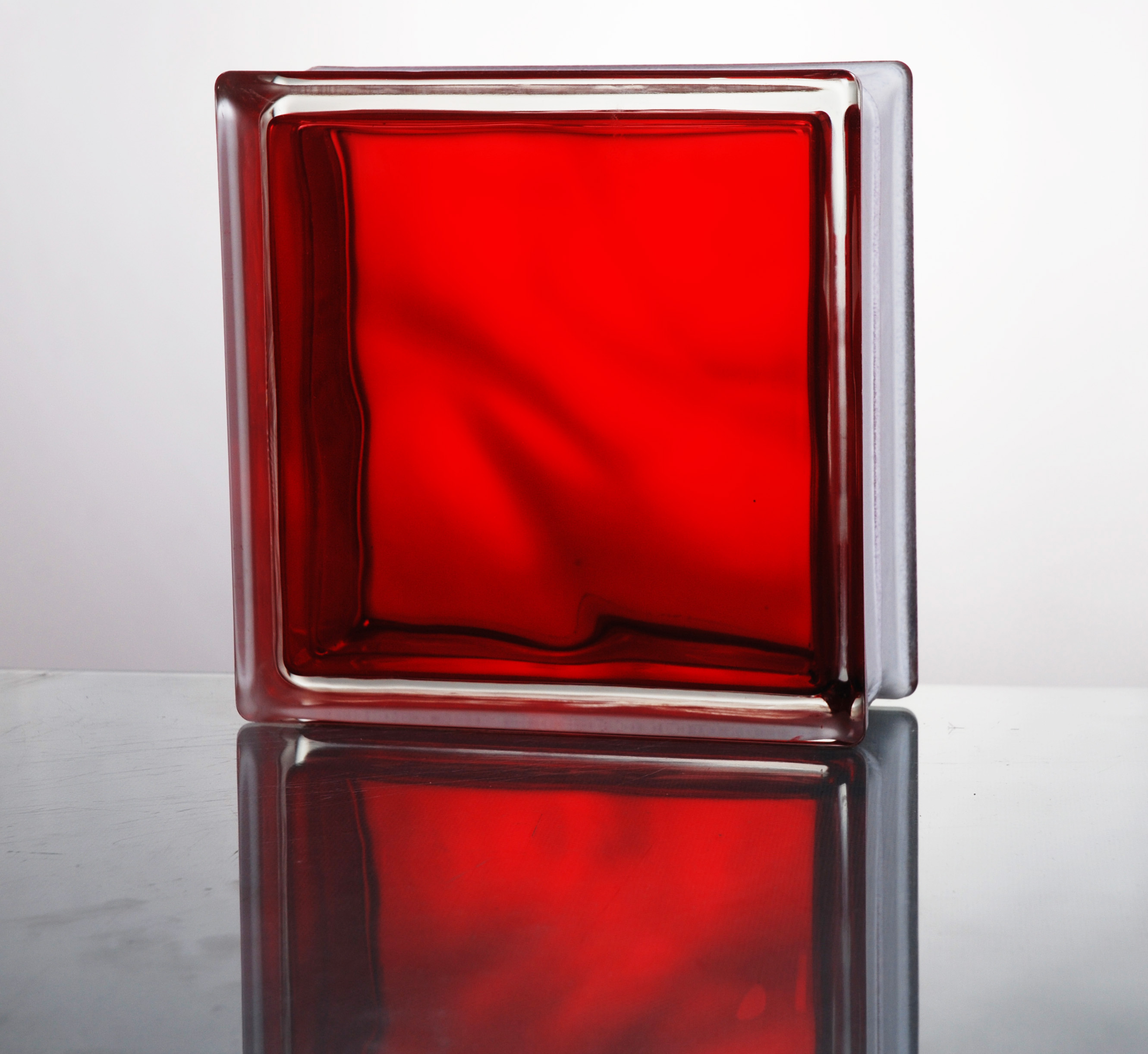 Glass Brick Inner Color Red Glass Brick Make-up Room Bar Counter CLOSED LIVING ROOM COMPARTMENT WALL COLOR CRYSTAL BRICK MANUFACTURER DIRECT