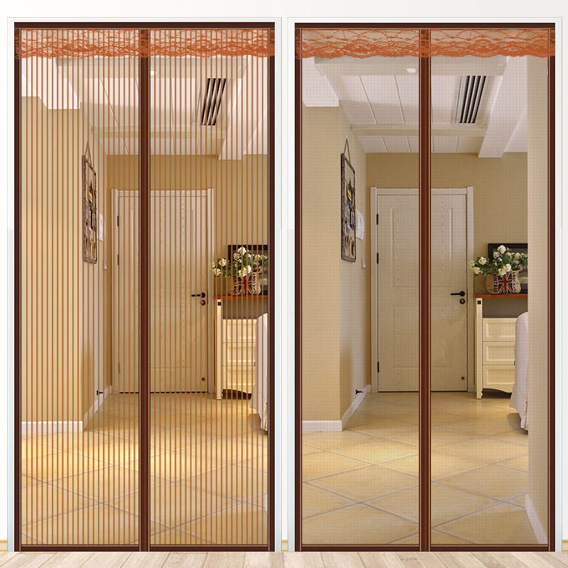 Anti-mosquito door curtain summer bedroom mute velcro household magnetic self-priming screen window screen door partition ventilation fly-proof insect