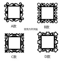 Three-dimensional acrylic switch sticker mirror wall sticker living room bedroom bathroom switch decoration self-adhesive decorative sticker