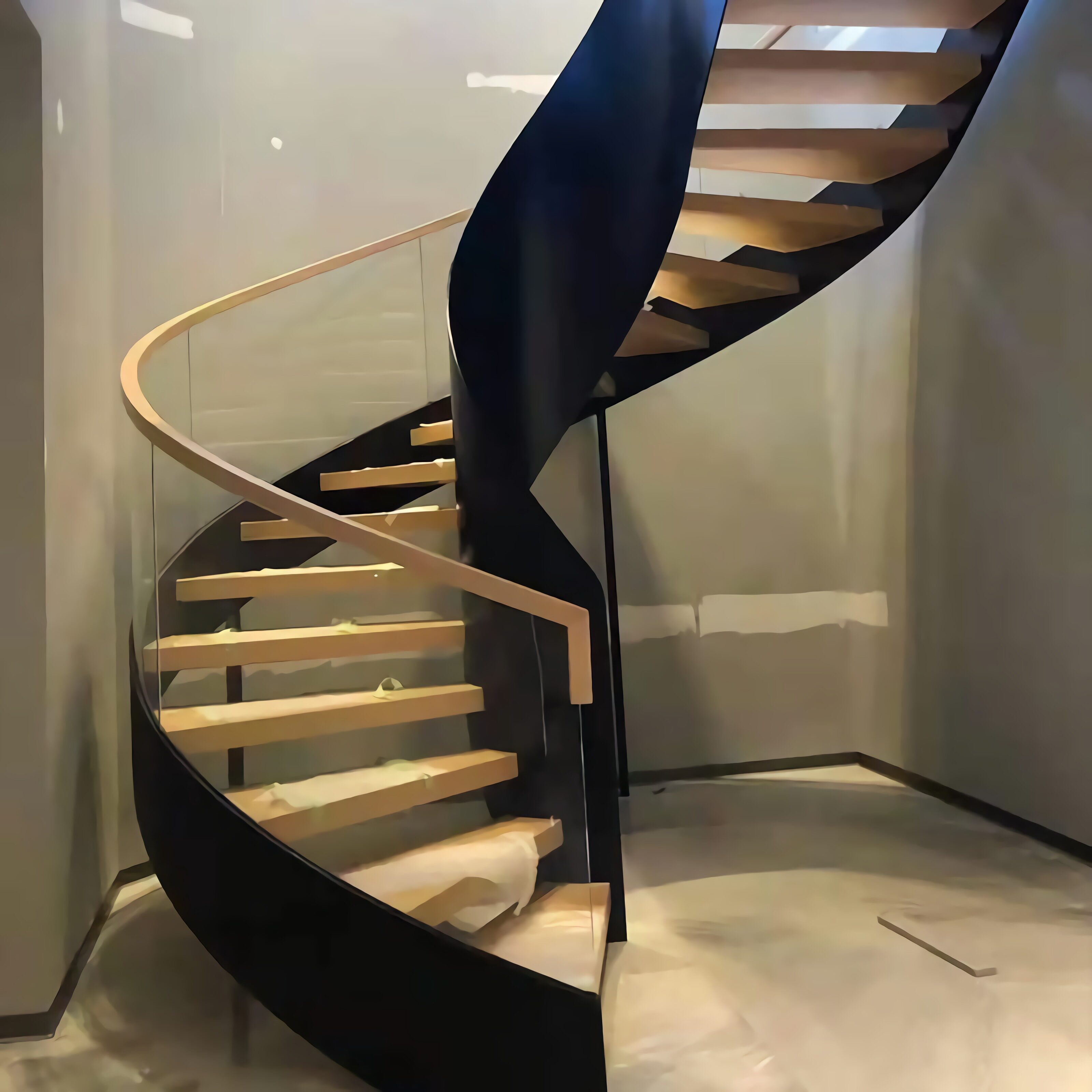 Rotating Stairway Indoor outdoor home Villa Duplex Penthouse minimalist modern art high-end steel structure Overall customisation-Taobao