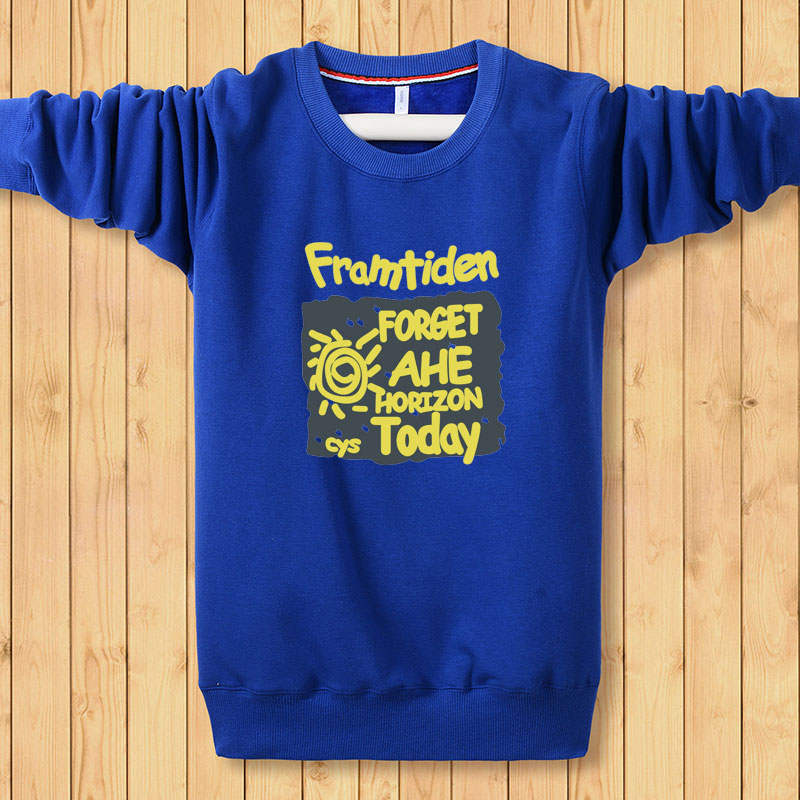 Mùa đông cộng với phân bón XL cotton tròn cổ nam cộng với nhung dày dài tay ấm áp thể thao trùm đầu áo len thủy triều áo nam hàng hiệu