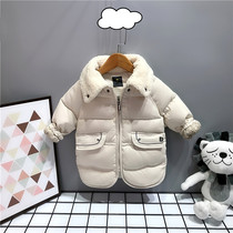 Broken clearance original D childrens clothing baby down jacket 90% white duck down winter thick warm coat female Boy