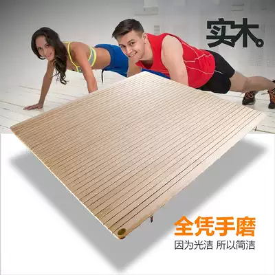 Bed board solid wooden mattress row frame folding double 1 8 meters single 1 5 meters hard board hard mattress custom bed frame