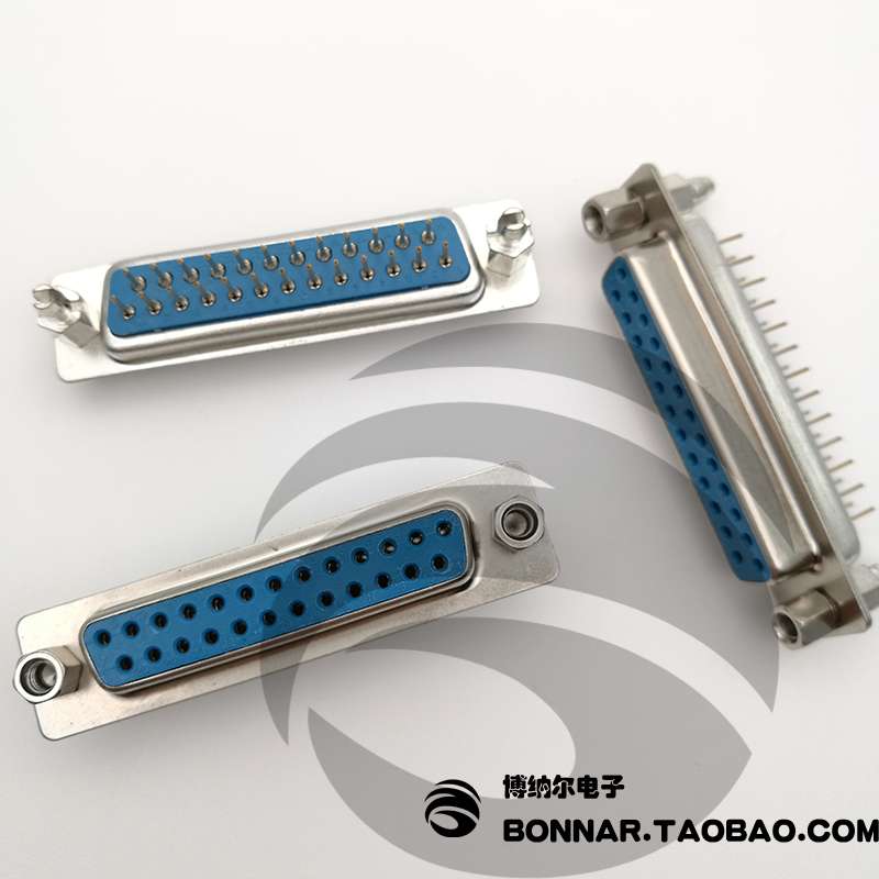 DP25 pin 25PIN light hole fish fork male head welding plate plug plated full gold solid shop 1 up for shooting