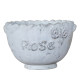 ເຄື່ອງປັ້ນດິນເຜົາສີແດງ plastered wavy edge ROSE rose open round basin beige plastered white European style old relief basin diameter 18C