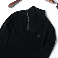 [壹 壹 玖] áo len cashmere có khóa kéo chéo nam mùa đông kinh doanh rắn màu ấm áp áo len dệt kim 5265 shop áo khoác nam