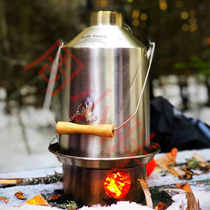 UK direct mail Kelly Kettle Wild Hiking Camping Picnic 1 2L Firewood Kettle Stainless Steel