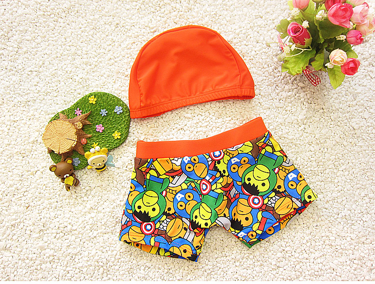 Bé trai 1-15 tuổi bé Hàn Quốc dễ thương võ sĩ nhí áo tắm quần bơi nhỏ phù hợp với trẻ em hoạt hình spa bộ đồ bơi cho bé trai