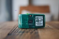 Green Transparent 135 Fool Film Camera with Framing Kit Cartoon Stickers Special Edition