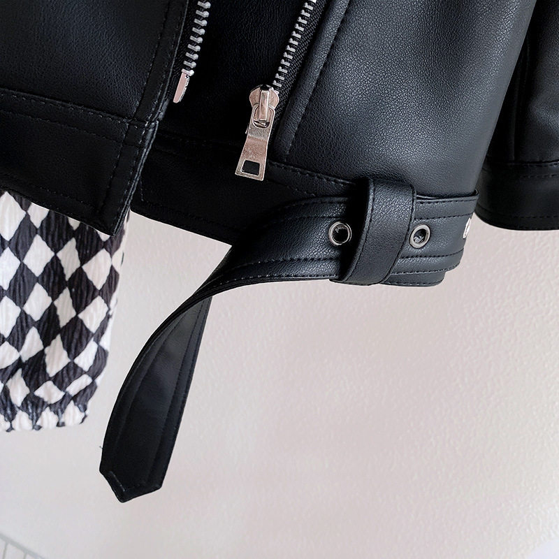 Girls' Fashionable Leather Jacket 2026 Autumn and Winter New Style Children's Fleece-Lined Thickened Leather Coat Baby Winter Warm Outerwear Trendy — 13