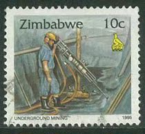 Zimbabwe General Stamp 1995 Agricultural Mining and Construction 10c Letter of sale
