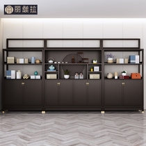 Full-wood bookshelf shelves shelves Landing Book House Office Owner Zens desk bookcase portfolio New Chinese furniture