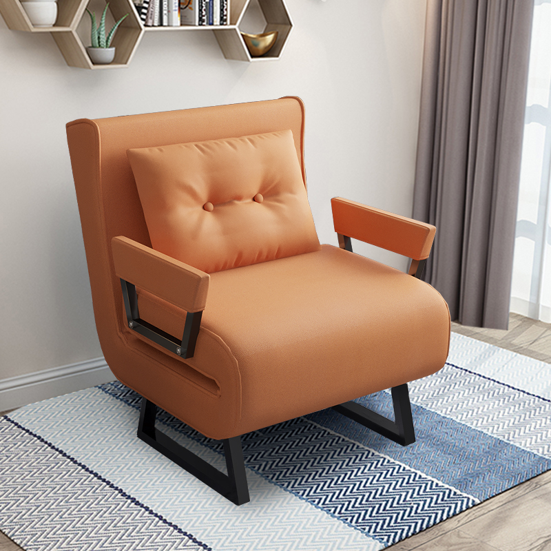 Small family tech cloth sofa bed bedroom foldable bed Nordic modern simple single office sofa