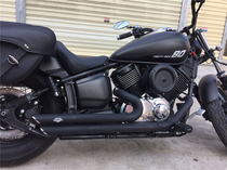 Cruise retro racing 1100 modified exhaust Harley straight row with muffler horse tellurium sound