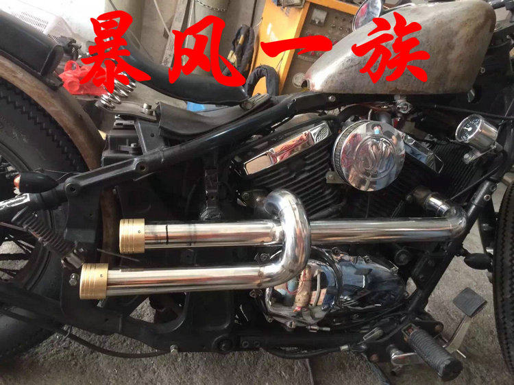 2016 New Kawasaki Vulcan 400 modified exhaust horse tellurium sound