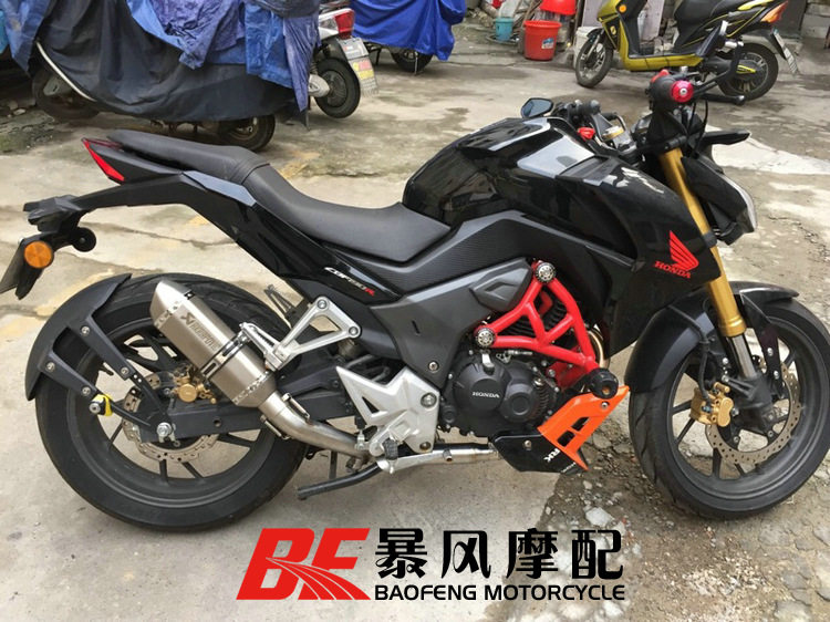 Honda Storm eye HONDA CB190 modified back pressure stainless steel small hexagonal exhaust pipe silencer