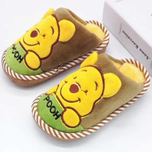 Pantoufles enfants en suède pour hiver - Ref 1014863 Image 8