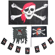 Halloween Pirate Flag Bar Hộp đêm Trang trí Vật tư Trang trí Cướp biển Đạo cụ Cướp biển Caribbean Cờ lớn - Sản phẩm Đảng / Magic / Hiệu suất