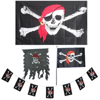 Halloween Pirate Flag Bar Hộp đêm Trang trí Vật tư Trang trí Cướp biển Đạo cụ Cướp biển Caribbean Cờ lớn - Sản phẩm Đảng / Magic / Hiệu suất phụ kiện cosplay anime