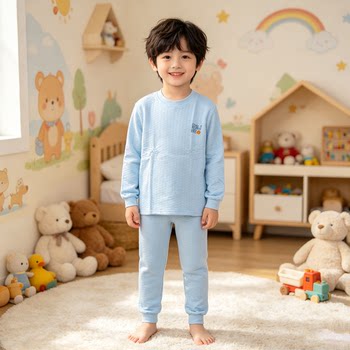Bedoha children's thermal clothing set autumn clothes autumn pants winter boys' warm cotton home clothes pajamas underwear set