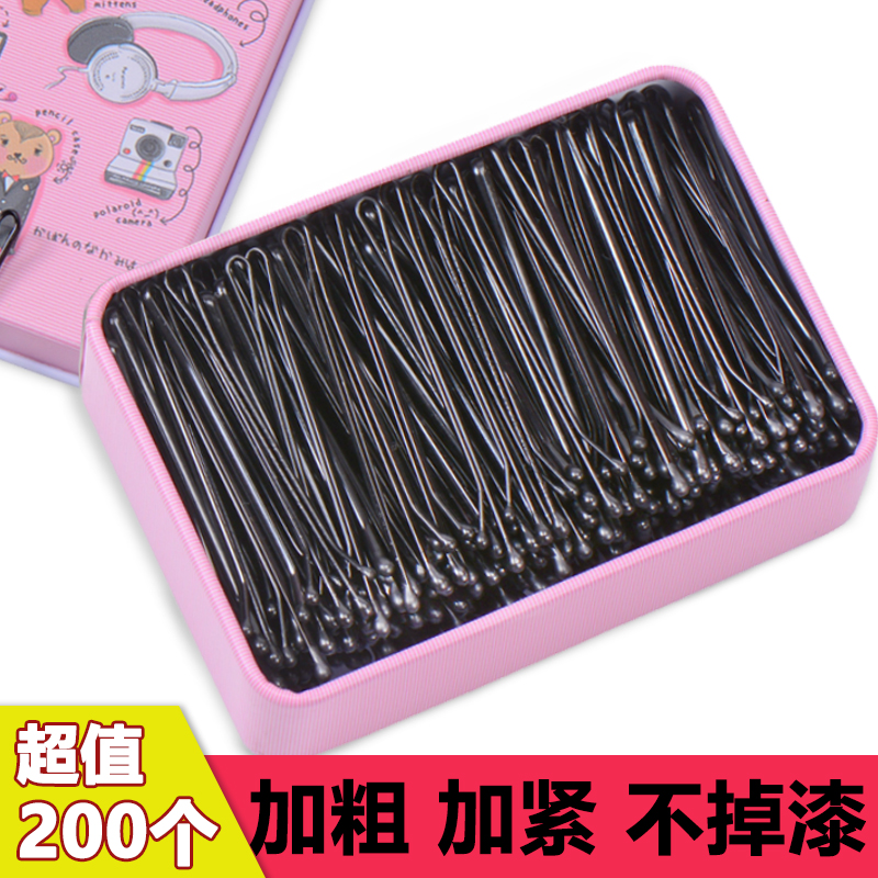 Black word clip hairpin clip steel clip female side Hair Sea Hairclip Fixed Hair Clip Head Decorated With Small Clip Chopped Hair Clip