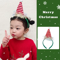 Полосатая повязка на голову в виде шляпы Санты