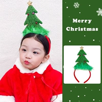 Пушистая повязка на голову в форме елочки