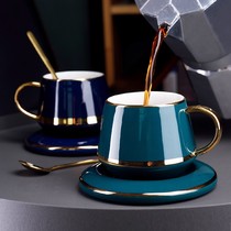 Coffee Cup European small luxury single simple household ceramic elegant high grade Nordic cup set living room
