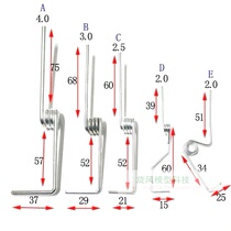 Airplane model electric oil-moving fixed wing steel wire landing gear shock-absorbing front wheel steering Cessna DIY front leg M2M3M4mm