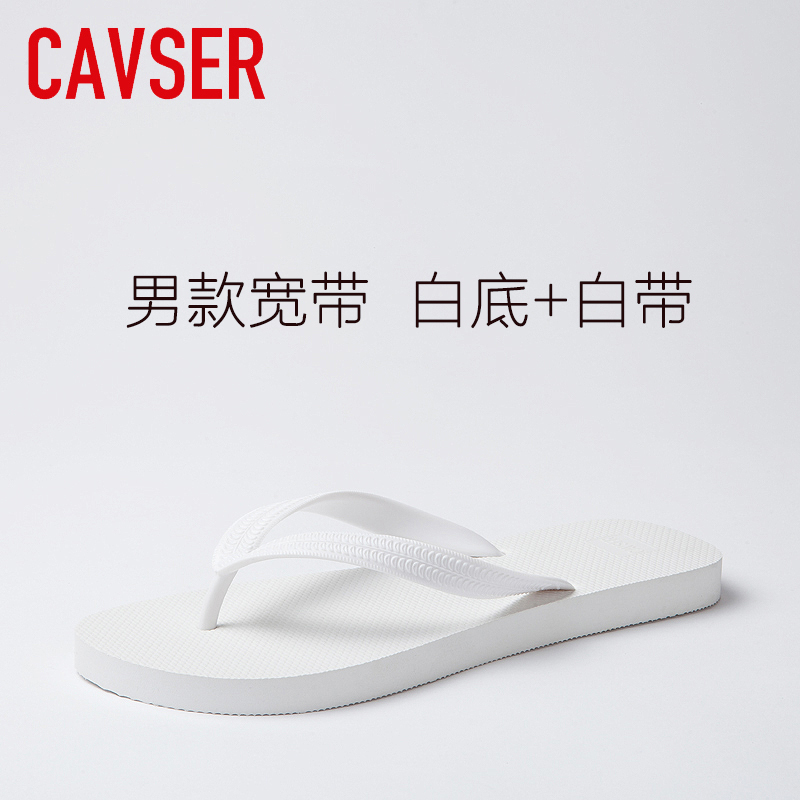 Cavser Flip-Flops for Couples, Women's Flat Sandals, Simple Summer Non-Slip Flat Beach Shoes, Black and White Cavser Flip-Flops for Couples, Women's Flat Sandals, Simple Summer Non-Slip Flat Beach Shoes, Black and White