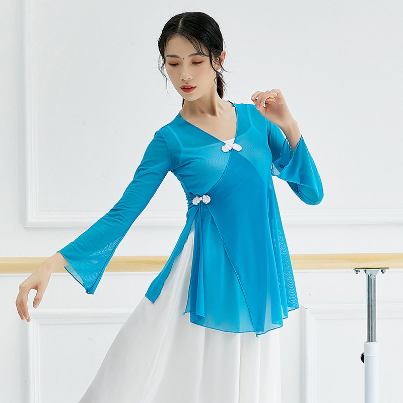 Master's Classical Dance Body Rhyme Dress Woman Flutter and Costume Blouses China National Dance Performance to Serve Ancient Wind