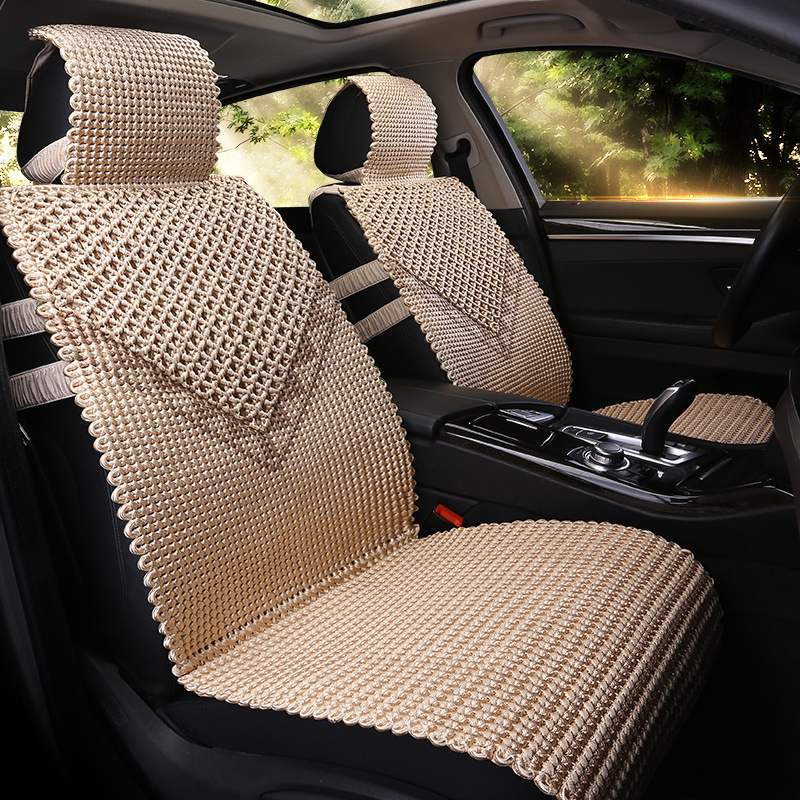 2026 New Pure Hand-Woven Ice Silk Car Seat Cushion, Summer Cooling Pad, Breathable Car Mat for Summer, Universal Seat Cover for All Seasons