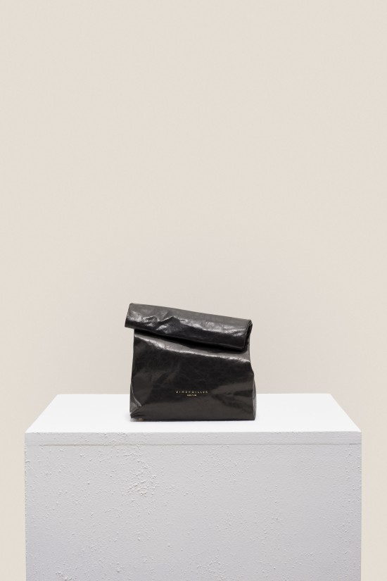 Simon Miller S809 LUNCH BAG 20CM黑色羊皮手拿午餐包美国代购 Simon Miller S809 LUNCH BAG 20CM黑色羊皮手拿午餐包美国代购