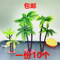 Birthday cake decoration accessories coconut tree row Childrens scene baking decoration plug-in flag card