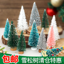 Mini Christmas tree tabletop decorations cedar tree ornaments Christmas birthday party gifts window display decorations