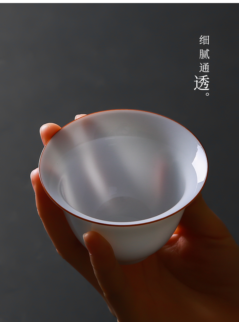 Jingdezhen travel tea set kung fu tea set ceramic cups crack make tea cup portable BaoHu tourism