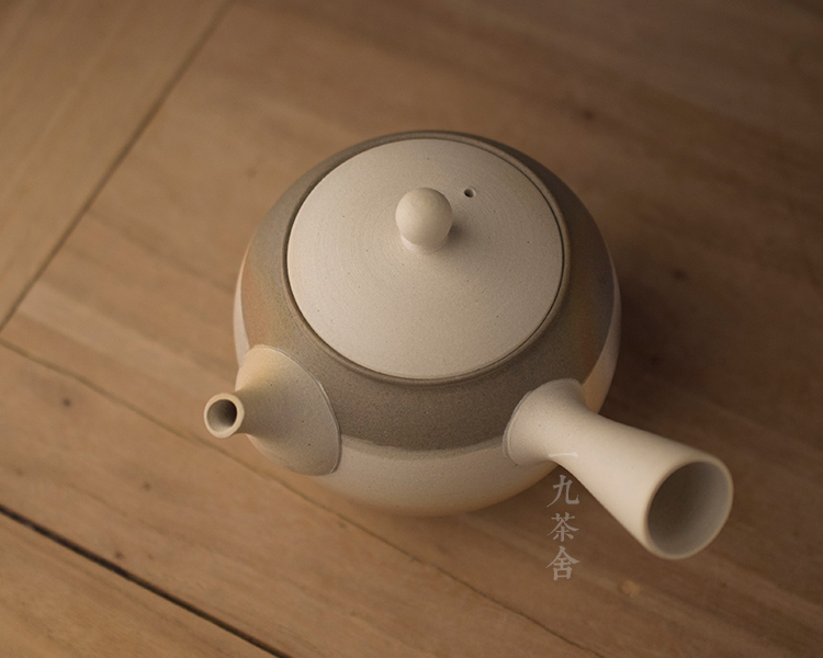 Side of Japanese checking ceramic teapot household teapot large - capacity single pot of kung fu tea tea tea kettle