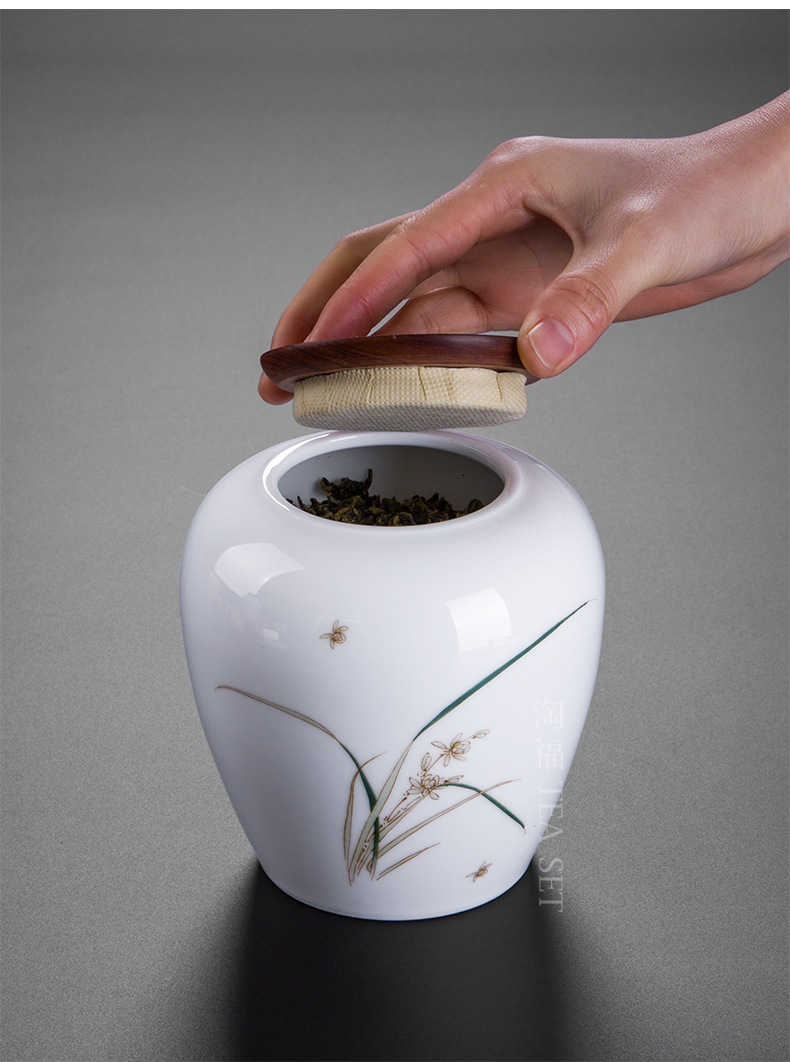 Ceramic tea pot seal pot small household receives receives small storage containers of tea tea POTS, tea set