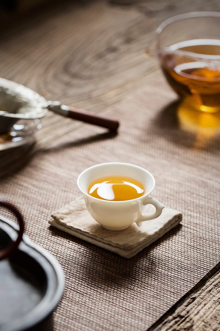 Dehua white porcelain teacup master cup single cup of household ceramic kung fu tea tea tea sample tea cup small single