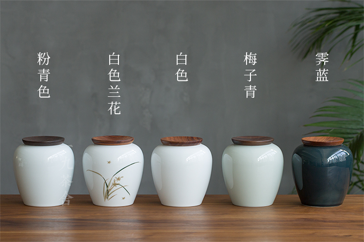 Jingdezhen ceramic tea caddy fixings household deposit sealing small POTS kung fu tea pot size small storage tanks