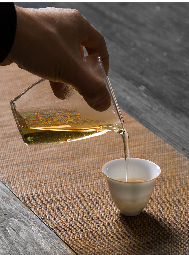 Jingdezhen travel tea set kung fu tea set ceramic cups crack make tea cup portable BaoHu tourism