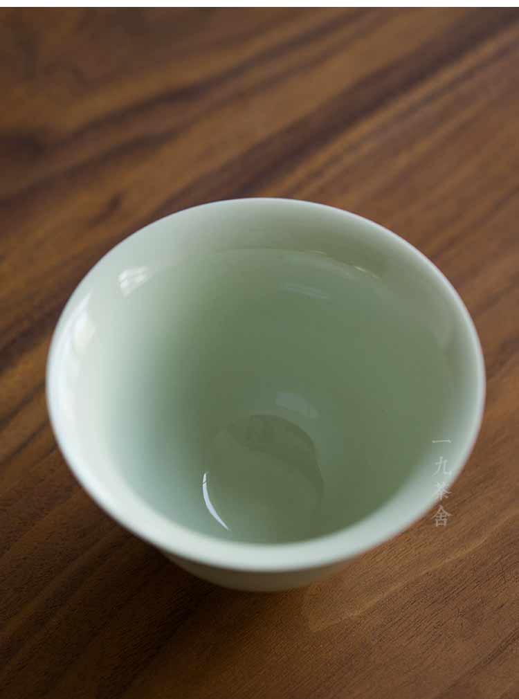 Jingdezhen plant ash glaze ceramic tureen single tea cup only three cups of kung fu tea bowl cover large bowl