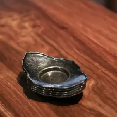 Japanese-style metal saucer insulated cup holder kung fu saucer cup holder tea cup base tea ceremony zero with tea set accessories