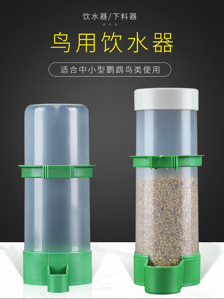 Parrot drinking water fountain Starling bird with automatic drinking water feeder Bird feeding artifact Pigeon trough Bird food box