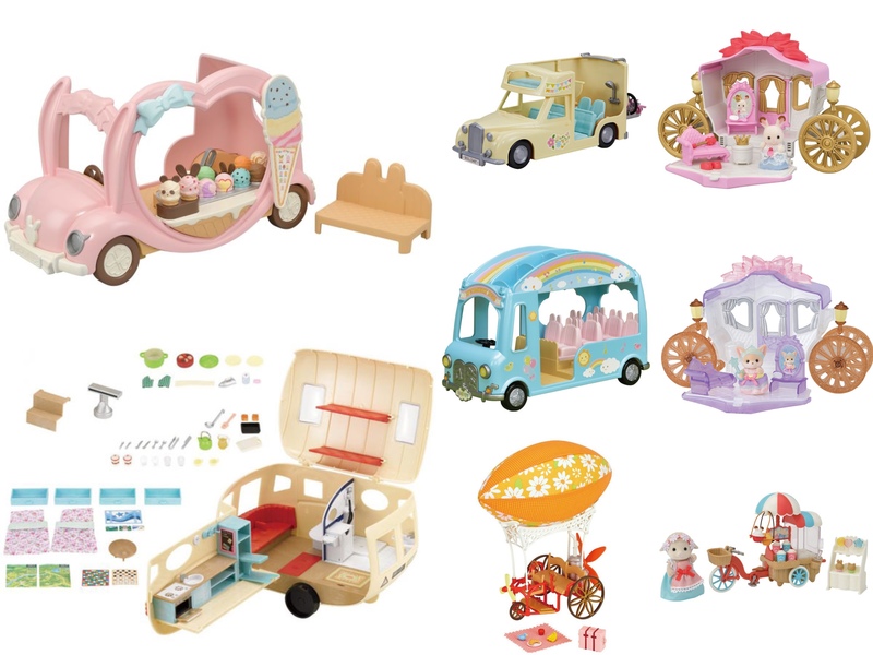 Senbel Family Car, Adventure Vehicle, Picnic Vehicle, Camper, Popcorn Pumpkin Car, School Bus, Pretend Play Toys