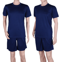 19 Fitness Training Suit Blue Summer Speed Dry Short Sleeve T-shirt Shorts Fitness Training Suit to print words