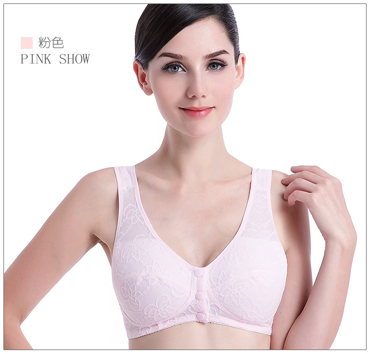 Suy nghĩ cổ xưa và trung niên không có vòng thép áo ngực cotton khóa trước cỡ lớn vest cotton mỏng vải mẹ đồ lót thể thao áo ngực đẹp